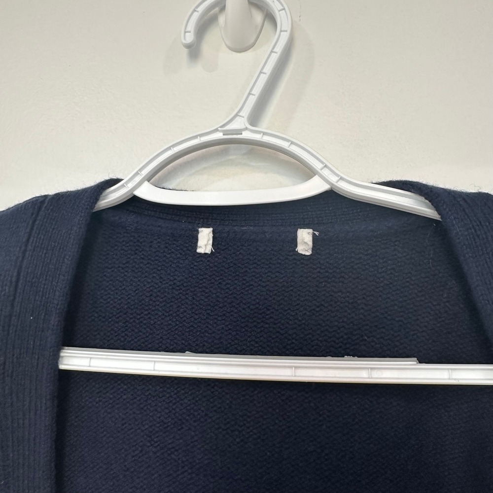 Rag & Bone Womens Serena Cardigan Sweater Small Navy Blue Academic Cotton Wool - Picture 3 of 9